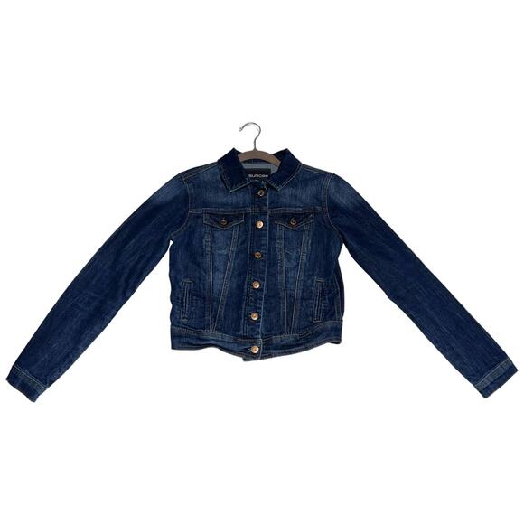 Maurices Dark Wash Denim Jean Jacket Copper Buttons Size Small Classic Fit - Picture 6 of 8